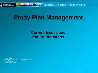 Study Plan Management