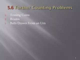 5.6 Further Counting Problems