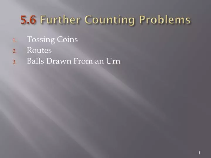 5 6 further counting problems