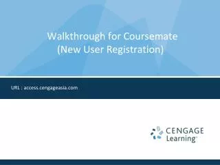 Walkthrough for Coursemate (New User Registration)