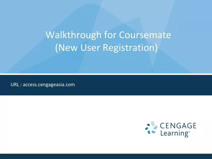 walkthrough for coursemate new user registration