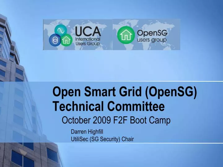 open smart grid opensg technical committee