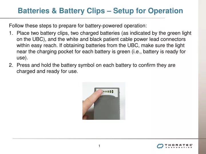 batteries battery clips setup for operation