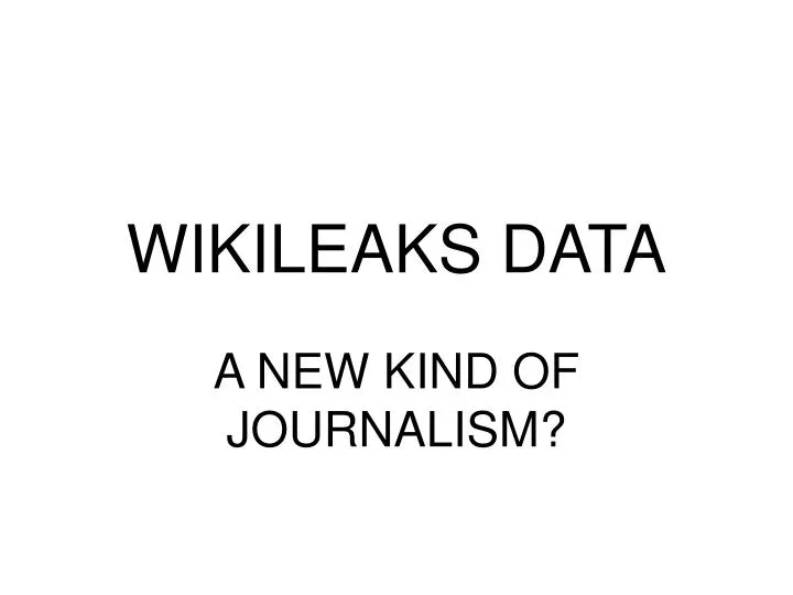 wikileaks data