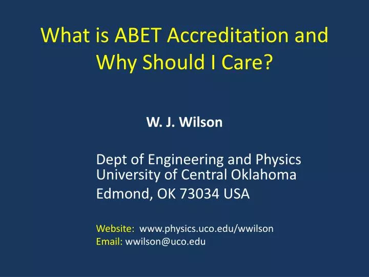 what is abet accreditation and why should i care