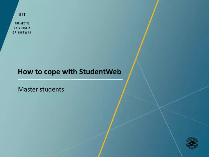 how to cope with studentweb