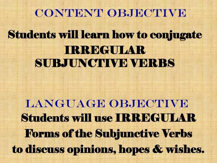 content objective