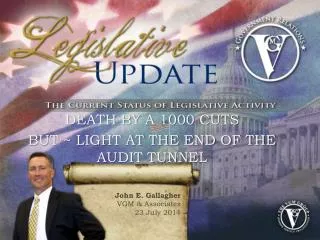 DEATH BY A 1000 CUTS BUT ~ LIGHT AT THE END OF THE AUDIT TUNNEL