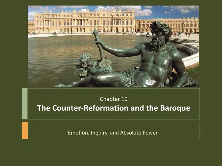 chapter 10 the counter reformation and the baroque