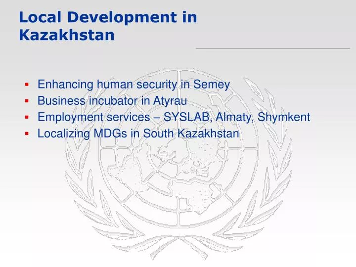 local development in kazakhstan