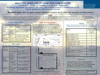 ANALYTICAL MODELLING OF LARGE WIND FARM CLUSTERS