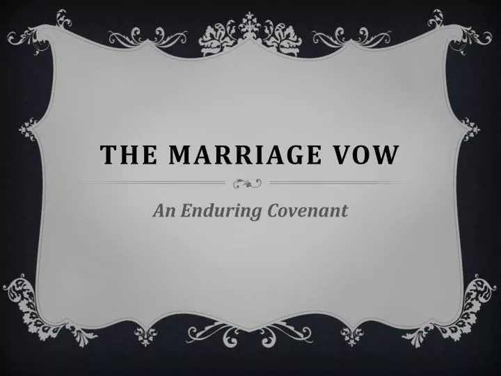 the marriage vow