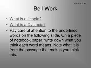 Bell Work