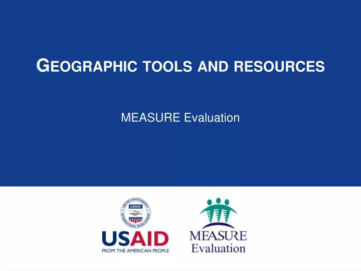 geographic tools and resources