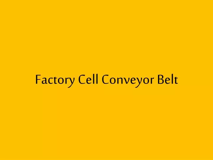 factory cell conveyor belt