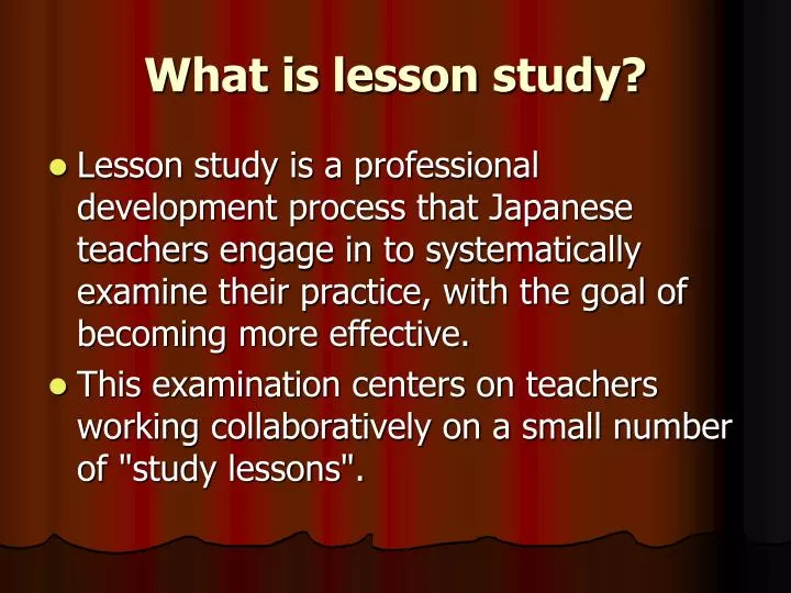 what is lesson study