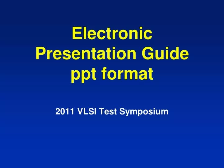 electronic presentation guide ppt format