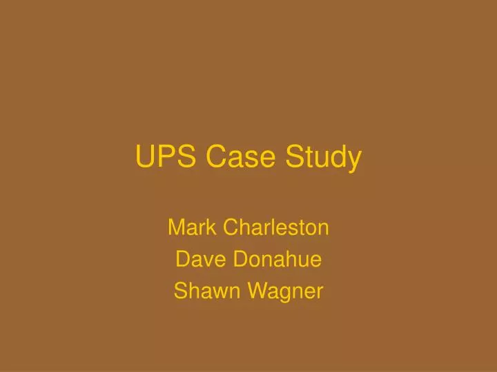 ups case study