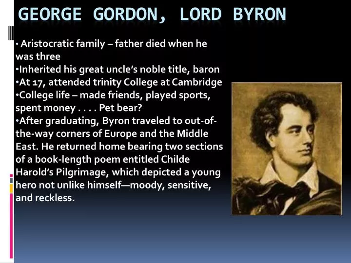 george gordon lord byron