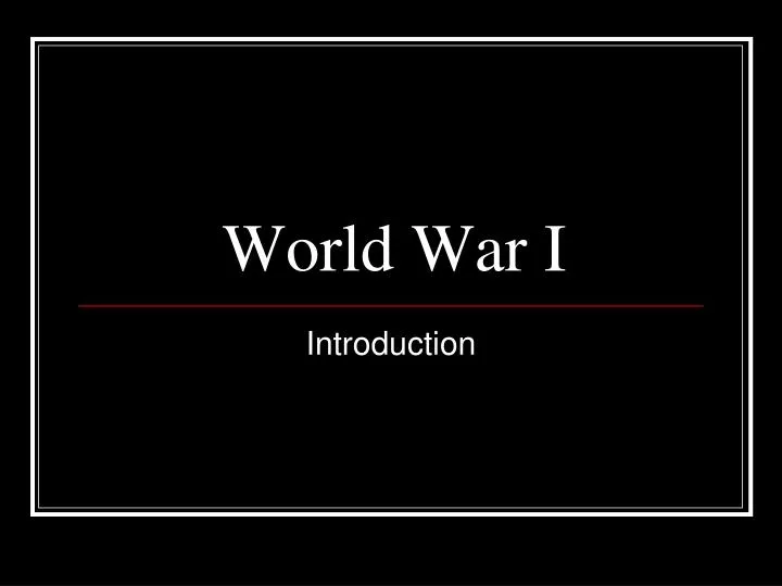 world war i