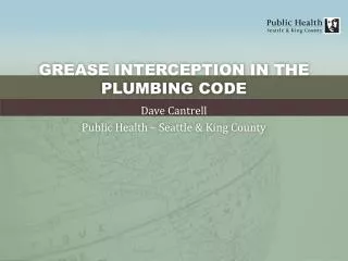 Grease Interception in the Plumbing Code