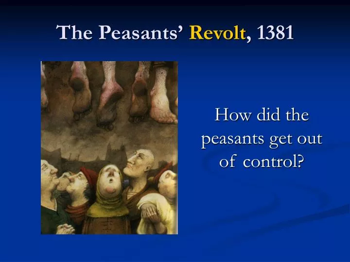 the peasants revolt 1381
