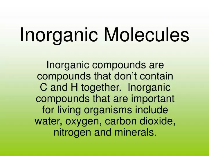 inorganic molecules