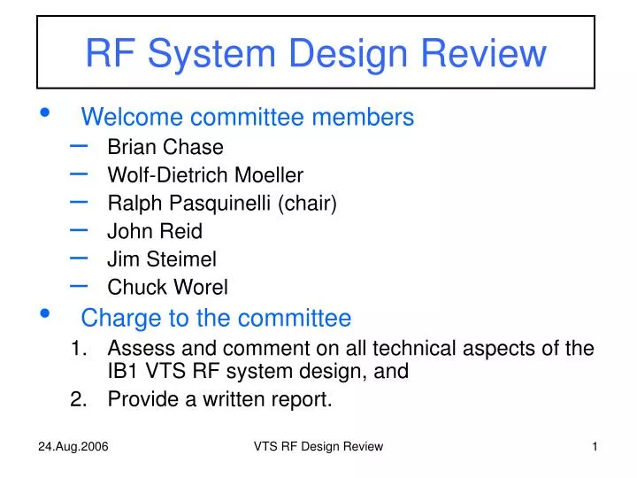 rf system design review
