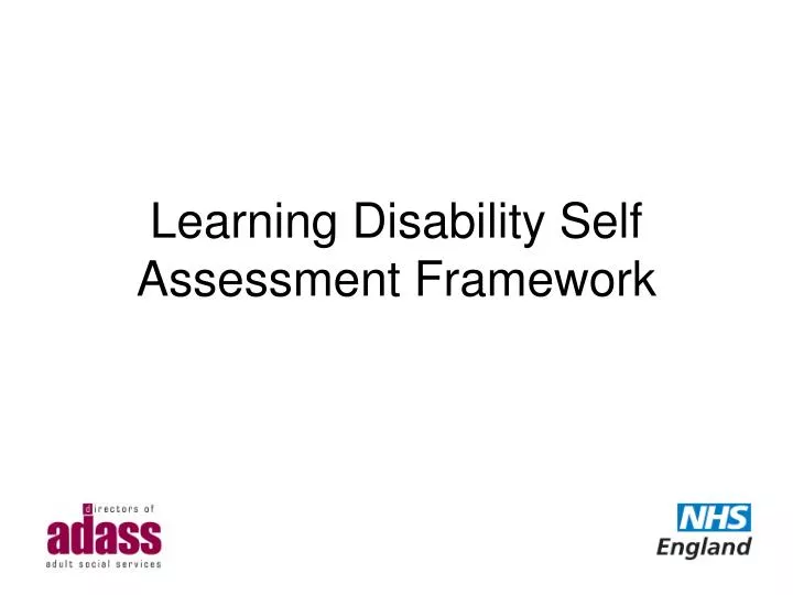 learning disability self assessment framework