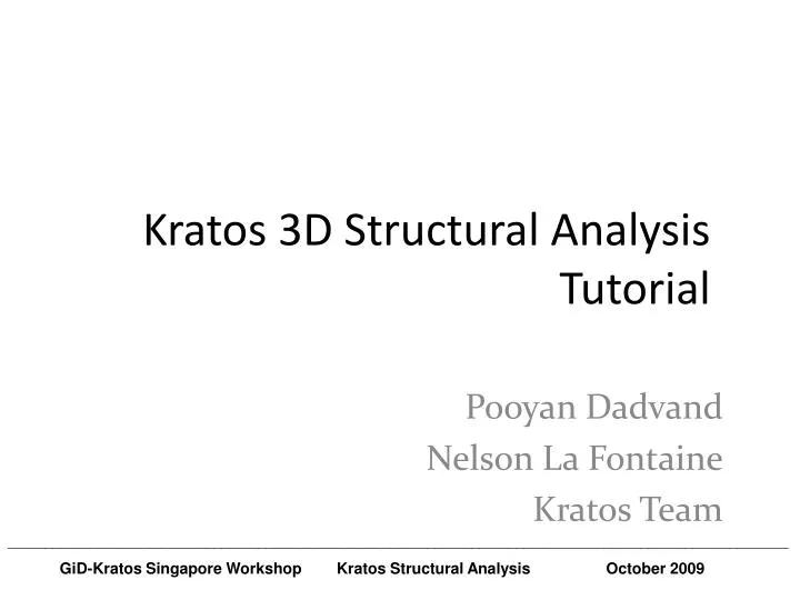 kratos 3d structural analysis tutorial