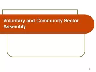 Voluntary and Community Sector Assembly