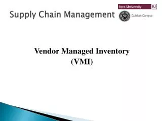 Supply Chain Management