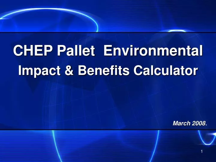 chep pallet environmental impact benefits calculator