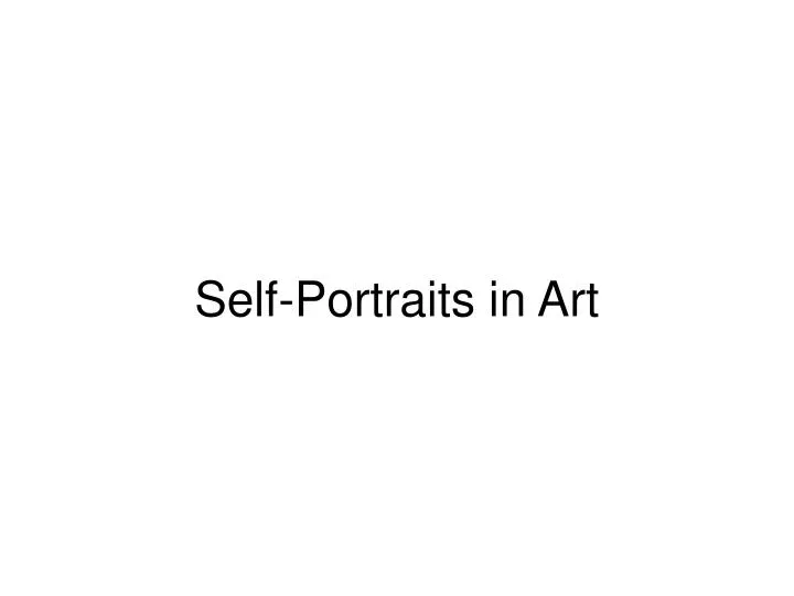 self portraits in art