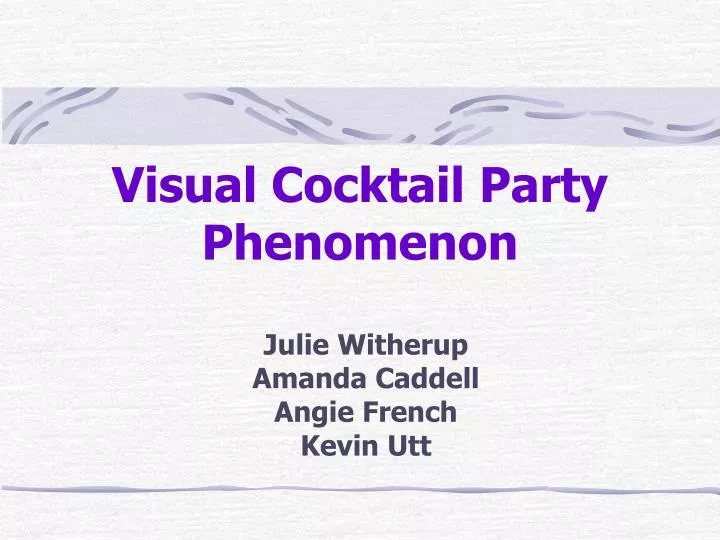 visual cocktail party phenomenon