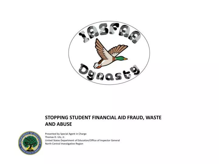 stopping student financial aid fraud waste and abuse