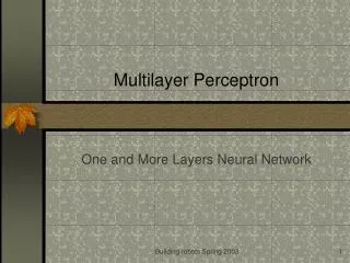 Multilayer Perceptron