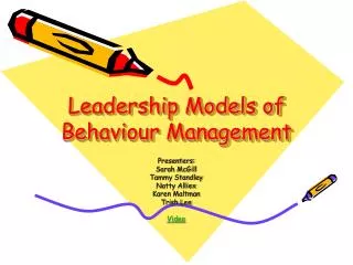 leadership models of behaviour management