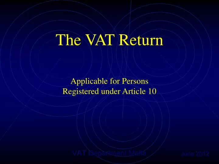 the vat return