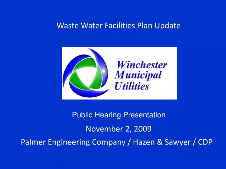 waste water facilities plan update