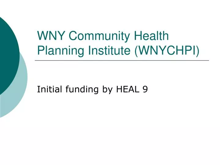 wny community health planning institute wnychpi