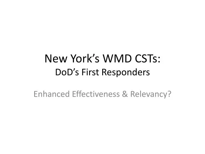 new york s wmd csts dod s first responders
