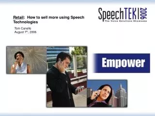 Retail : How to sell more using Speech Technologies