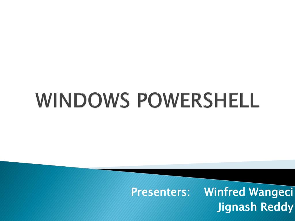 PPT - WINDOWS POWERSHELL PowerPoint Presentation, free download - ID ...