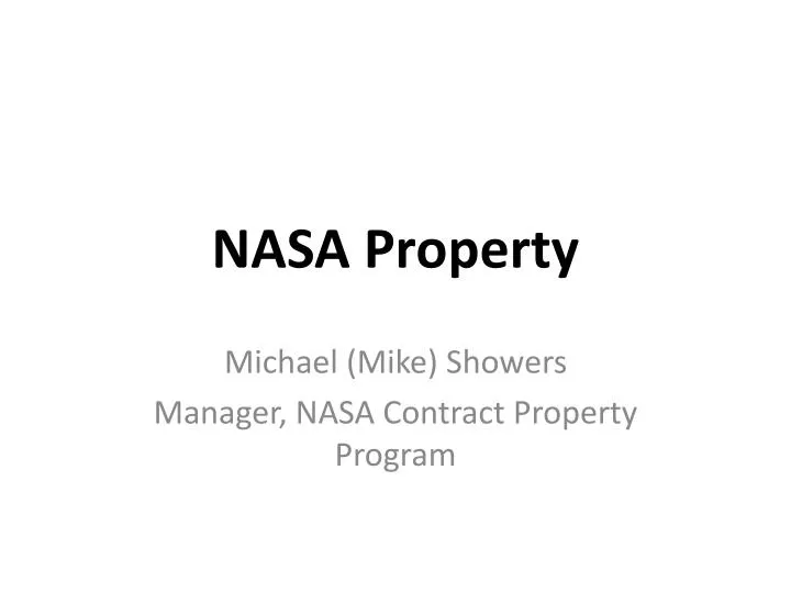 nasa property