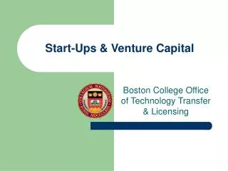 Start-Ups &amp; Venture Capital