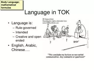 Language in TOK