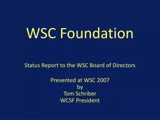 WSC Foundation