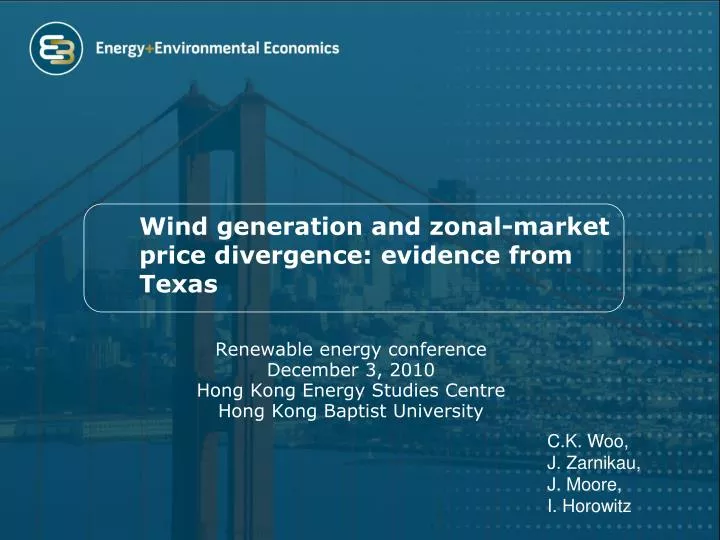 wind generation and zonal market price divergence evidence from texas