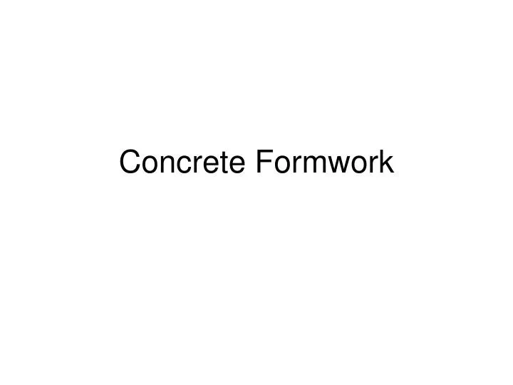 concrete formwork